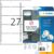 HERMA 4347 63.5×29.6mm Movables Colour Laser Paper Rectangular Removable Labels with Round Corners – Matte White (675 Labels, 27 per Sheet)