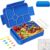 Children’s Lunch Box with Compartments, 1350 ml, Leak-Proof Bento Box is Microwave and Freezer Safe, Adult Lunch Box, Snack Box (Blue)