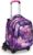 Seven School Bag Detach Trolley Backpack with Wheels Pull School Sport Leisure 1st Class 3 in 1 with Water Bottle Compartment with Small Backpack for Kids Purple