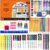 Shuttle Art 71-piece school supplies set, school supplies box for back to school, school enrolment, colouring pens, stationery for children and students, pencils, pens, markers, erasers, notebooks, folders