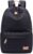 Joymoze Classic Plain Waterproof School Backpack for Teenagers Retro Leisure Backpack Black