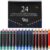 Wordsworth & Black 24 Pack Fountain Pen Ink Cartridges – Set of 24 Assorted Ink Cartridges – International Standard Long Size – Length Approx. 2.3″ – Base Diameter Approx. 0.24″ –