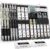 Four Candies 25 Pieces Art Mechanical Pencil Set with Case, Metal Mechanical Pencils 0.5, 0.7, 0.9mm 2mm Clutch Pen (HB 2H 2B 4B Color) with 432pcs Graphite Lead Refills for Drawing