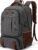 Tzowla Canvas Laptop Backpack, Travel Backpack Bag Men and Women, Work Travel Backpack for 15.6 Inch Notebook Calculator, Book Bag with USB Charging Port, Dark Grey