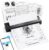 TATTMUSE Thermal Printer A4 Supports A4/A5/B5 Format, Bluetooth Mobile Printer, Learning, Portable Printer, Compatible with Phone, Monochrome Travel Printer, Thermal Paper Only