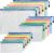 WT Document Wallet A4 + A5 + A6, 15 Pieces Document Folder PVC Zip Folder Mesh Bag with Zip for Office, Paper, Cosmetics and Travel Accessories, Organiser Folders for Adults Children Students