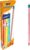 BIC Evolution Stripes, 12 Pencils with Eraser, HB Pencils Medium Hard, Shatterproof Lead & Wood Free