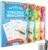 Edubini Magic Preschool Exercise Books from 5 Years for Boys & Girls – [4 Booklets + Pencil] – Reusable Writing Books for Preschool – Learning to Write Letters