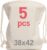 Cotton Gym Bag 38 x 42 cm – Drawstring Bag Made of 100% Cotton 145 g/m², Oeko-Tex Certified – Sports Bag for Painting & Printing – Pack of 5/10/25 for School, Sports & Leisure
