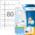 HERMA 4336 35.6×16.9mm Colour Laser Paper Rectangular Premium Multi Function Labels with Round Corners – Matte White (2000 Labels, 80 per Sheet)