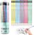Pack of 30 HB Pencils, Wooden Pencils Set, Pencil with Eraser, Pencils Children Non-Slip, Triangular Multicoloured, Graphite Pencil for Writing Aid from School Office