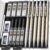 Nicpro Set of 6 mechanical pencils, metal pencils in thicknesses 0.3, 0.5, 0.7, 0.9 mm and 2 mm lead pens for calligraphy, sketching, drawing, with tube refills, erasers, sharpener