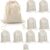 Pack of 10 Gym Bags Cotton Backpack Fabric Bag with Drawstring Natural Colours Undyed 36 x 46 cm Pack of 10, beige