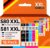 Supply Guy 580XXL 581XXL Printer Cartridges Compatible with Canon PGI-580 CLI-581 Cartridges Suitable for Pixma TS705 TS705a TS6350 TS6350a TS6351 TS6351a TS6300 TR8550 TS9550 Multipack 15 Ink