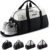 Fitgriff V2 Sports Bag & Travel Bag for Men and Women – with Shoe Compartment & Wet Compartment – Bag for Sports, Fitness, Travel – Training Bag, Gym Bag, (Black/Cream White, Small)