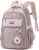 School Backpack Teenager Backpack Girls School Bag for 3rd 5th Grade, 40L Large Children’s Backpack with Cute Coin Purse for 9-18 Years, Casual Daypack with Trolley Strap – Purple