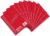 Limit A4 Squared College Notepad with Double Margin 160 Pages – Red (Pack of 10) – Ideal for Students, Students and Office