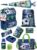 Familando School Bag Set, Campus Fit Football School Bag Set, 10 Pieces Including Sports Bag, 85 cm Large School Cone and Rain Cover