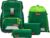 Step by Step Basis Green Graphics School Bag Set, 4 Pieces, Green, Ergonomic Satchel with Reflectors, Hip and Chest Strap, for Children from 1st Grade, 20 Litres