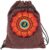 GURU SHOP Embroidered Gym Bag, Backpack, Sports Bag, Leisure Bag, Goa Bag, Hippie Bag – Black/Rainbow/OM, Men/Women, Cotton, 45 x 35 x 15 cm, Unusual Fabric Bag