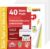 40 Sheets Self-Adhesive DIN A4 Labels, Paper Sticker for Printing, Self-Adhesive Labels, Universal Printable, Compatible with Inkjet and Laser Printers