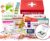 Funny First Aid Set – 10 Pieces – Gift Box with Various Contents – Funny Medicine Packs with Birthday Card in Elegant Magnetic Box – Funny Birthday Gift for Men and Women
