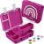 My Vesperbox Jin Bento Box Children’s Lunch Box Extremely Robust Lunch Box Ideal for Nursery and School (Purple Rainbow)