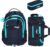 Elephant 3-Piece Set School Backpack Boys Girls Signature Hero 2 School Bag Laptop Compartment Backpack + Sports Bag + Pencil Case Box, Tiff Turquoise 13015 (Black Turquoise)