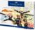 FABER-CASTELL 167195 Pitt Artist Pen Comic Illustration Set, 3 Ink Pens, 3 Watercolour Pencils and Accessories, 15 Pieces