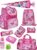Familando School Bag 1st Class · Ergonomic Satchel · School Bag for Boys and Girls (Complete Set with School Cone, Butterfly Butterflies Pink)