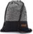 LEON Gym Bag with Inner Pockets Zip Backpack Bag Women’s Men’s Gym Bag Draw String Black